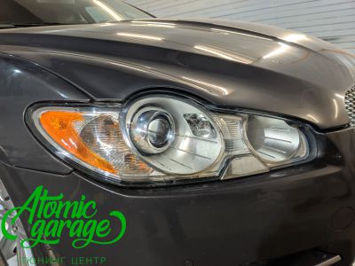 Jaguar XF, замена штатных линз на Biled Diliht Triled + восстановление стекол - фото 11