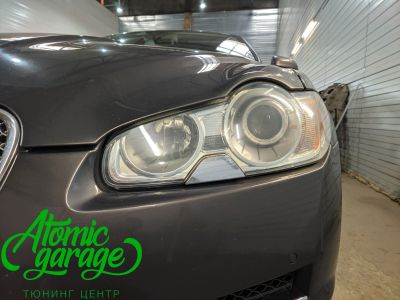Jaguar XF, замена штатных линз на Biled Diliht Triled + восстановление стекол - фото 2