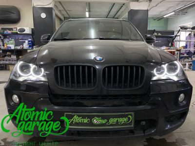 BMW X5 E70, установка 4-х линз Bi-led Diliht + новые кольца + новые стекла - фото 21