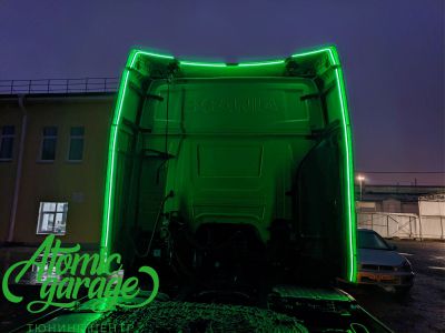 Scania P440, установка ходовых огней и подсветки кузова - фото 10