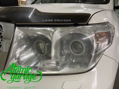 Toyota Land Cruiser 200, установка линз на Bi-led Diliht Triled + полировка стекол фар - фото 6