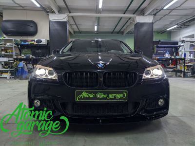 BMW 5 F10, замена линз на Bi-led Diliht Triled + Led ПТФ - фото 9