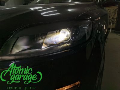 Audi Q7, замена линз на Bi-led Diliht Triled + покраска масок фар + восстановление стекол - фото 14