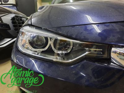 BMW 3 F30, замена линз на Bi-led Diliht Tendel + восстановление стекол - фото 10