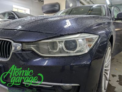 BMW 3 F30, замена линз на Bi-led Diliht Tendel + восстановление стекол - фото 5