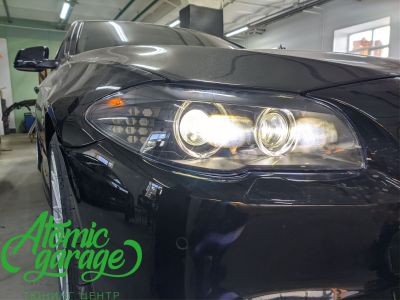 BMW 5 F10, установка 4-х линз Bi-led Diliht + покраска масок фар - фото 6