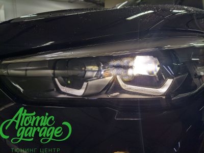 BMW X5 G05, установка вместо фальш линз Bi-Led Diliht Tendel + бронирование стекол - фото 3