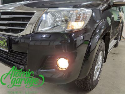 Toyota Hilux, установка линз Bi-led Diliht Triled + лампы Probright - фото 4