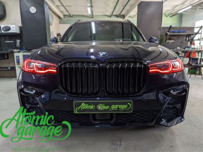 BMW X7, тюнинг фар + откидные рамки - фото 2