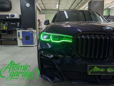 BMW X7, тюнинг фар + откидные рамки - фото 9