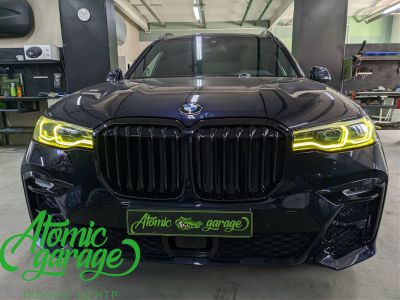 BMW X7, тюнинг фар + откидные рамки - фото 4