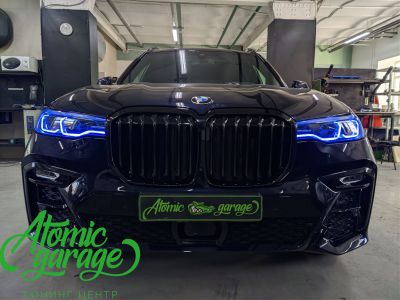 BMW X7, тюнинг фар + откидные рамки - фото 6