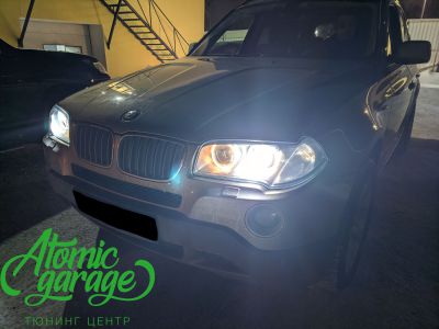 BMW X3 E83, замена линз на Aozoom Bi- Led Laser + восстановление стекол - фото 12