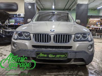 BMW X3 E83, замена линз на Aozoom Bi- Led Laser + восстановление стекол - фото 7