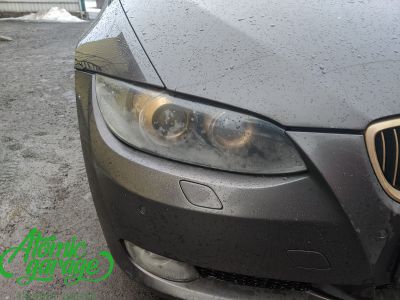 BMW 3 e92, Led ангельские глазки + покраска масок + полировка - фото 1