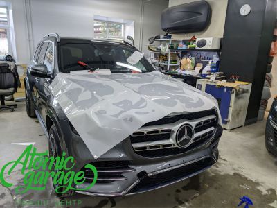 Mercedes Benz GLS, оклейка капота антигравийной полиуретановой пленкой - фото 5
