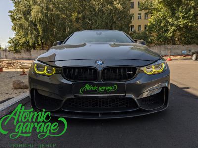 BMW M4 f83, установка RGB- ангельских глазок - фото 11