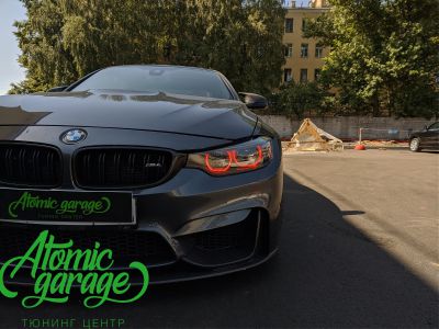 BMW M4 f83, установка RGB- ангельских глазок - фото 7