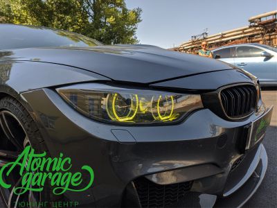 BMW M4 f83, установка RGB- ангельских глазок - фото 14