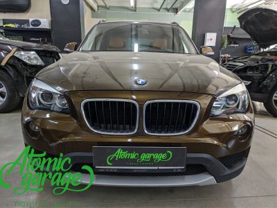 BMW X1 E84, установка светодиодных линз Aozoom Dragon + angel eyes + восстановление стекол - фото 7