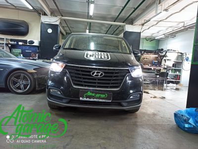  Hyundai H1, замена линз на светодиодные Diliht Novem + восстановление стекол фар - фото 7