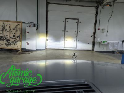 Mercedes Benz S W221, замена линз на светодиодные Aozoom Laser + восстановление стекол - фото 9