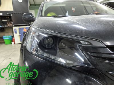 Honda CR-V 4, установка светодиодных линз Diliht Triled + Biled ПТФ - фото 11