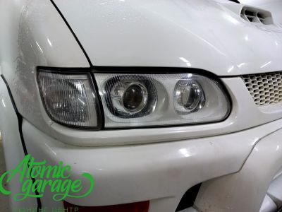 Mitsubishi Delica, установка 4 светодиодных линз Diliht Triled + замена ламп  - фото 5