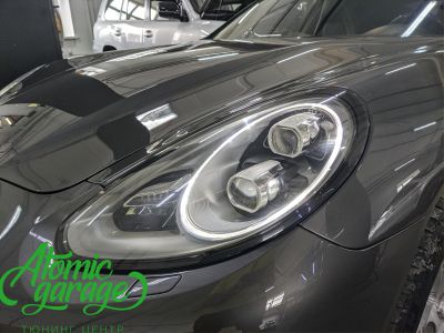 Porsche Рanamera, замена штатной линзы Led на BiLed Aozoom Laser - фото 4