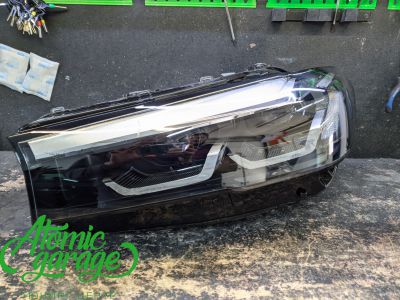 BMW 5 G30, замена левого стекла фары + ремонт корпуса - фото 4