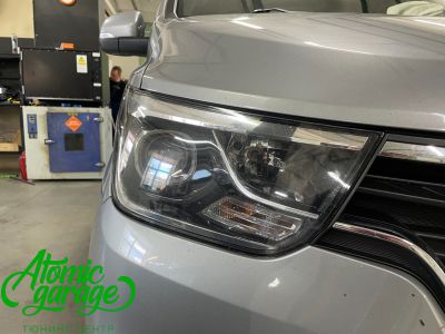 Hyundai H1, установка светодиодных линз Aozoom Dragon + восстановление стекол фар  - фото 3