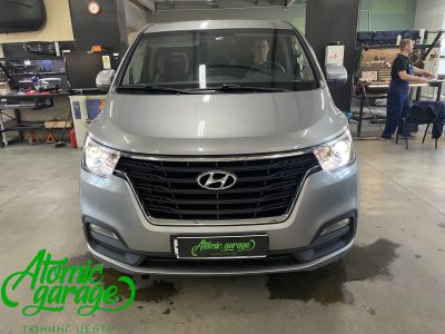 Hyundai H1, установка светодиодных линз Aozoom Dragon + восстановление стекол фар  - фото 4