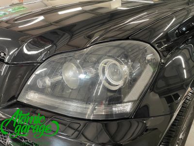 Mercedes Benz ML164, замена ксеноновых линз на светодиодные Aozoom A3+ + полировка кузова  - фото 2