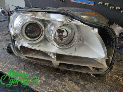  Mercedes w166, замена галогеновых линз на светодиодные Aozoom A4+ + восстановление стекол  - фото 4