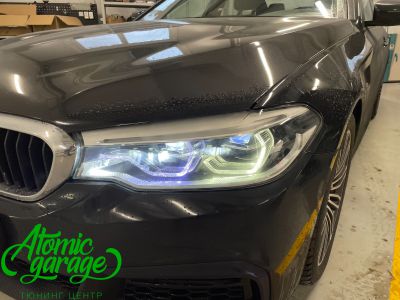 BMW 5 G30 Full led, ремонт кольца левой фары - фото 1