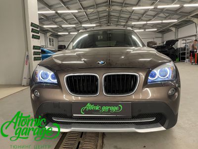 BMW X1 E84, линзы Hella 3r + новые лампы D1S Osram + замена Angel Eyes - фото 6