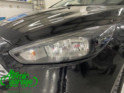  Ford Focus 3 рестайлинг, установка светодиодных линз Aozoom A17 + восстановление стекол фар - фото 3