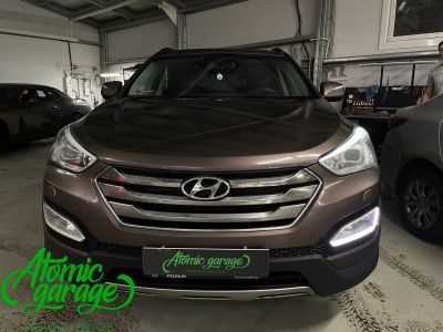 Hyundai Santa Fe DM, ремонт ДХО в фаре и ПТФ - фото 1