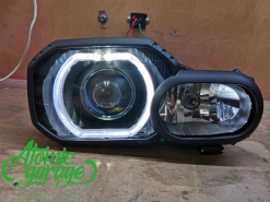 Мотоцикл BMW F800R, установка линз Bi-led Optma Adaptive