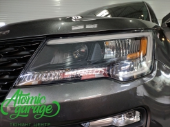 Ford Explorer 5 рестайлинг, линзы Bi-Led Diliht Tendel + детейлинг стекол