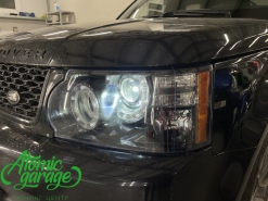 Range Rover Sport L320, замена ксеноновых линз на светодиодные Aozoom A17 + восстановление стекол фар 
