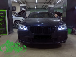 BMW 7 F01, замена ангельских колец на светодиодные